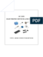 EC 3353 Electronic Devices and Circuits: Unit 1: Semi Conductor Devices