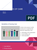 Modalities of Care