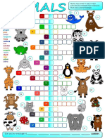 Animals Crossword Fun Activities Games Games - 12857