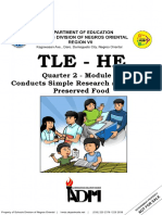 Tle - He: Quarter 2 - Module 8: Conducts Simple Research and Assess Preserved Food