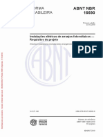 ABNT NBR 16690 - Instalações Elétricas de Arranjos Fotovoltaicos