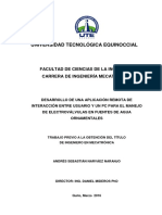 Universidad Tecnológica Equinoccial: Facultad de Ciencias de La Ingeniería Carrera de Ingeniería Mecatrónica