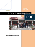 Btech Project Guidelines 2022