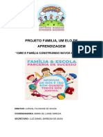 Projeto Familia, Um Elo de Aprendizagem: "Cmei E Família Construindo Novos Caminhos"