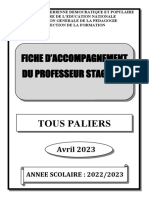 Fiche D'Accompagnement Du Professeur Stagiaire: Tous Paliers Confondus