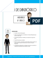 Prueba de Diagnostico Matematica 8basico 2013