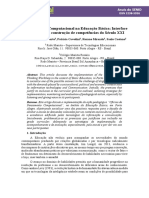 Pensamento Computacional Na Educação Básica: Interface Tecnológica Na Construção de Competências Do Século XXI