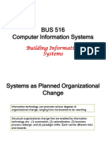 BUS 516 - Chapter 13 - Building Information Systems