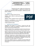 Procedimiento para La Administración de Tareas de Alto Riesgo