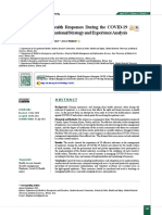 Research Paper:: Health Responses During The COVID-19 Pandemic: An International Strategy and Experience Analysis