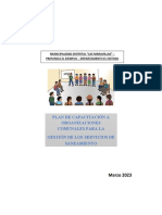 Plan de Capacitación A Organizaciones Comunales para La Gestión de Los Servicios de Saneamiento