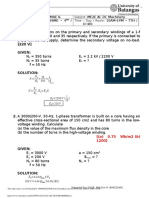 The Number of Turns On The Primary and Secondary Windings of A 1-f