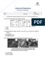 Evaluación Diagnóstico, Ciencias Naturales 3°