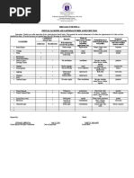 Brigada Eskwela: BE Form 01