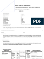 Silabo: Facultad de Derecho Y Humanidades Programa de Estudios de Departamento Académico de Estudios Generales