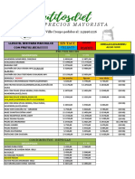 Lista de Precios Mayorista: Sede Villa Crespo Pedidos Al: 1159961226