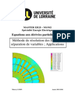 Méthode de Résolution Des EDP Par Séparation de Variables Applications