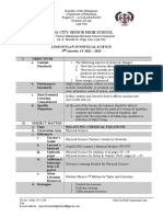 Lesson Plan in Physical Science COT 1 2022 2023