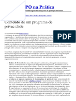 Conteúdo de Um Programa de Privacidade