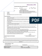 Aventus - Pre-Emp Medical Endorsement Form