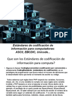 Estándares de Codificación de Información para Computadoras: ASCII, EBCDIC, Unicode..