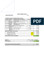 Teal Interior Design Invoice Scenario 2023