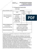 Relatório - 2º Conselho de Classe de 2022 Turma: 3°E Quantidade Nome