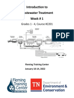 Introduc On To Wastewater Treatment Week # 1: Grades 1 4, Course #2201