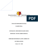 Examen Final Teología Propiamente Dicha