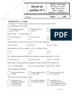 Devoir de Synthèse N°1: Note: ../20