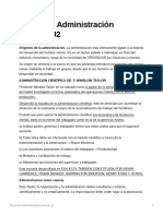 Resumen Administración General U2: Origenes de La Administracion. La Administracion Esta Intimamente Ligado A La Historia