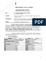 Informe Mensual - Agosto. Denys Critian Quispe Cuentas. Ingles