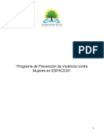 Programa de Prevención de Violencia Contra Mujeres en ESPACIOS