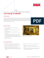 Success Story Cost Saving: $1,288,690: Industria: Acero y Metal Aplicación: Máquina de Trefilado de Alambre