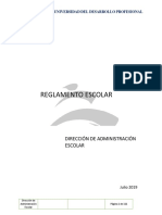 Reglamento Escolar: Dirección de Administración Escolar