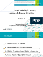 ITS To Smart Mobility in Korea: Lessons & Future Direction: Taehyung Kim, Ph.D. Head, Division For Smart City & Transport