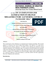 A Study in Employees Job Satisfaction in Orange Megastructure LLP During Covid-19 Pandamic Era