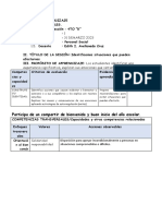 Sesion de Aprendizaje Situaciones Que Pueden Afectarno Personal Social