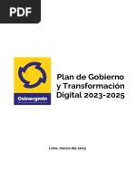 Plan de Gobierno de Osinergmin 2023-2025