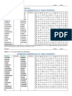 Sopa de Letras-Elementos Químicos de La Tabla Periódica