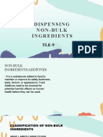 Dispensing Non-Bulk Ingredients