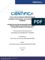 Facultad de Ciencias Empresariales Carrera Profesional de Contabilidad Y Finanzas