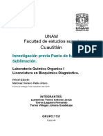 Investigación Previa Punto de Fusión y Sublimación