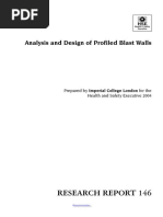 Analysis and Design of Profiled Blast Walls Prepared by Imperial