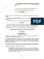 Ley General para La Inclusión de Personas Con Discapacidad