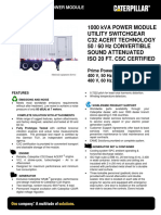 1000 Kva Power Module Utility Switchgear C32 Acert Technology 50 / 60 HZ Convertible Sound Attenuated Iso 20 Ft. CSC Certified