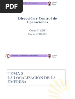 Dirección y Control de Operaciones: Curso 3º ADE Curso 4º DADE