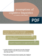 Basic Assumptions of Cognitive Linguistics