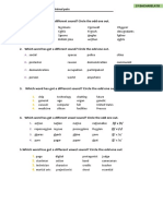 PRONUNCIATION Minimal Pairs