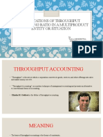 Applications of Throughput Accounting Ratio in A Multiproduct Entity or Situation